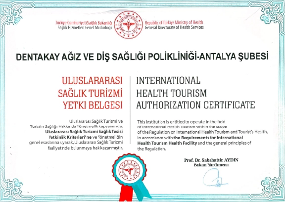 Dentakay Antalya Certification